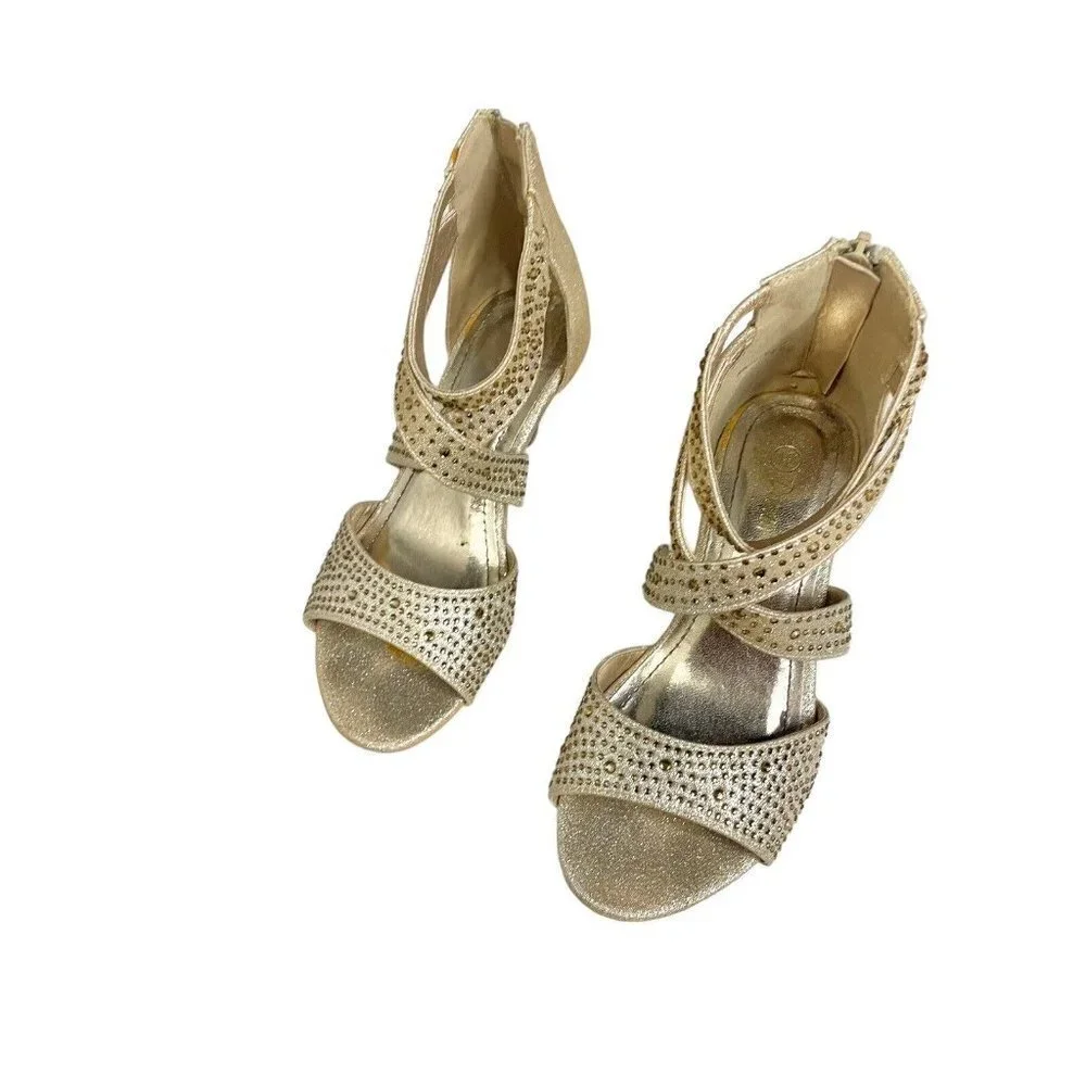 Dream Pairs Girls Gold Strappy Dress Sandals